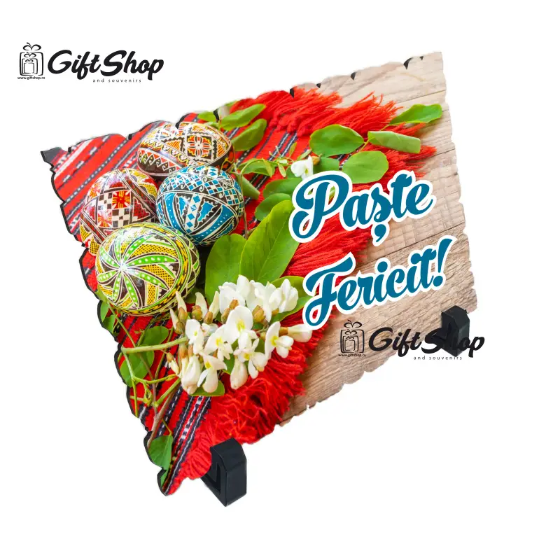 Paste fericit, placheta cu mesaj, model cv